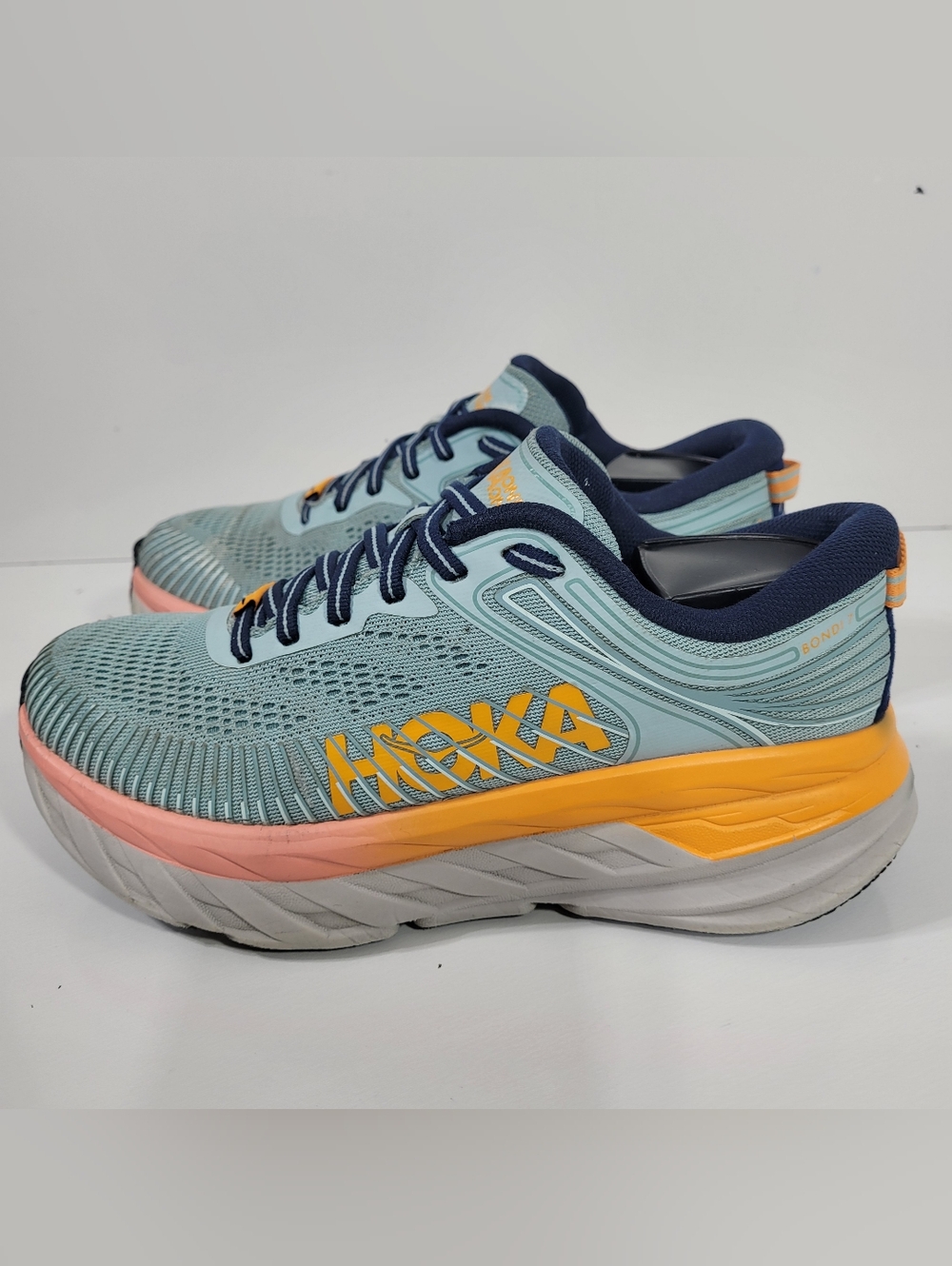Hoka One One Bondi 7 Women's Size 6 Blue Haze Running Shoes Sneakers 1110519